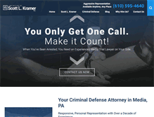 Tablet Screenshot of criminallawyerdelawarecountypa.com